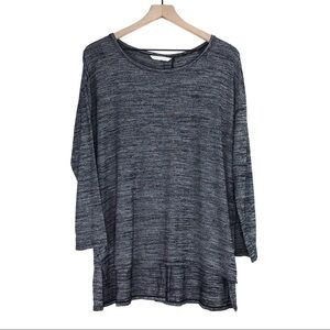 SOFT SURROUNDINGS Gray Long Sleeve Hi-Lo Top PM